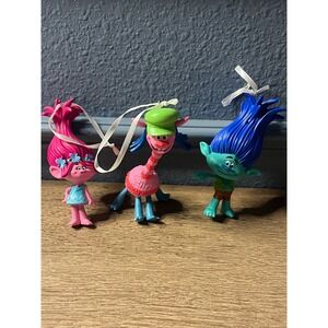 DreamWorks Trolls Christmas Ornament Set‎ Poppy Cooper Branch 3 Piece Lot